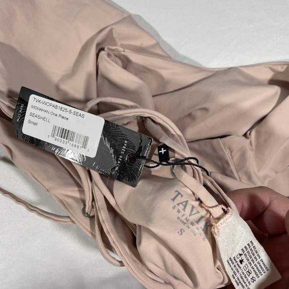 NWT TAVIK [ Small ] Monahan Lace Up One Piece‎ Swimsuit in Seashell - Picture 9 of 11